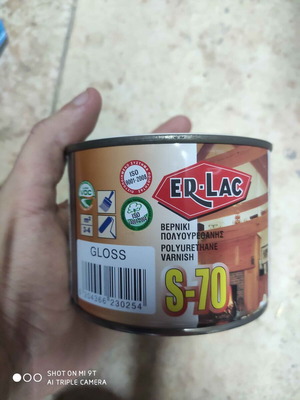 ER-LAC Polyurethane Surface Varnish Glossy Colorless 375ml New