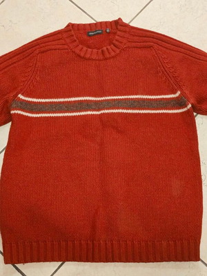Springfield sweater, brown and red, size M