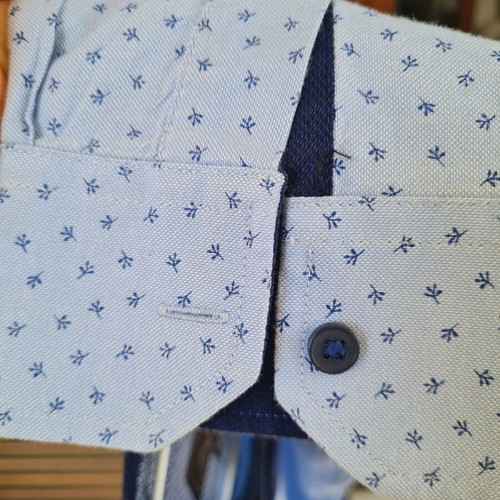 Men's shirt blue with blue details Marks and Spencer like new, size XL