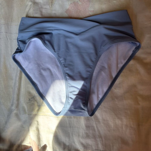 Shein women's two-piece swimsuit new, size M, dove gray and blue