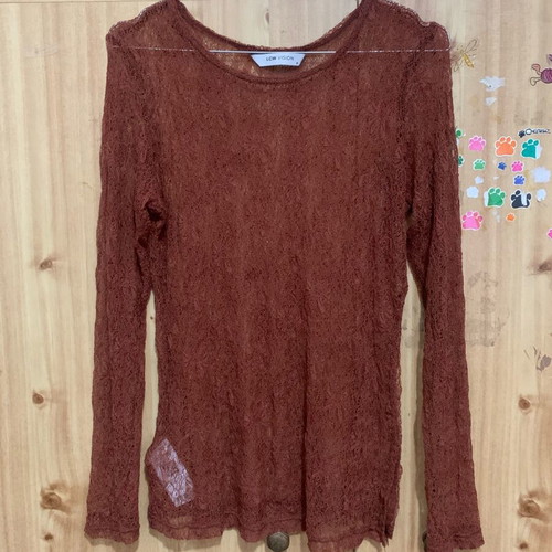 Spiderweb blouse new brown, size M