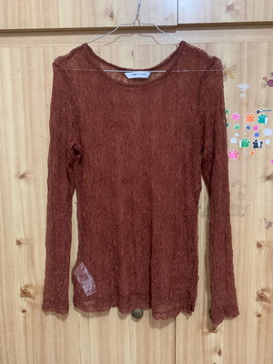 Spiderweb blouse new brown, size M