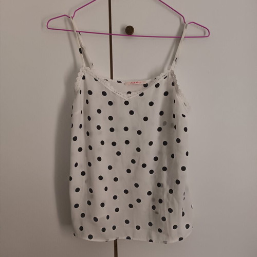 Blouse tank top with polka dot pattern, like new, size S