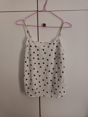 Blouse tank top with polka dot pattern, like new, size S