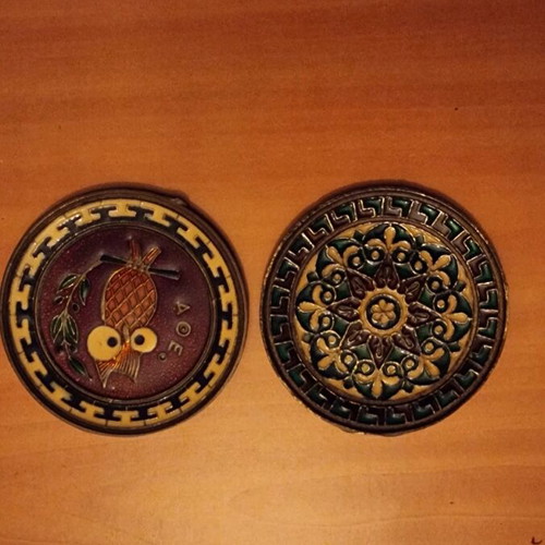 Cloisonné wall plates pack of 4 like new, enamel decoration