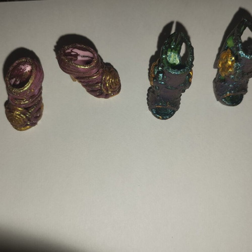 Doll shoes hand-painted, pack of 2 for 30 cm dolls, new