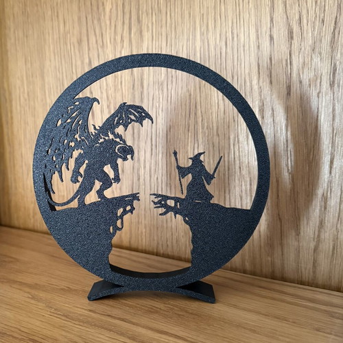Lord of the Rings decorative 3D printed figurine with black PLA