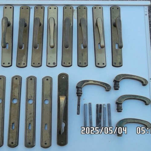Brass door handles used