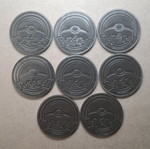 Pokémon TCG Chikorita Gold Black Coin Set of 8
