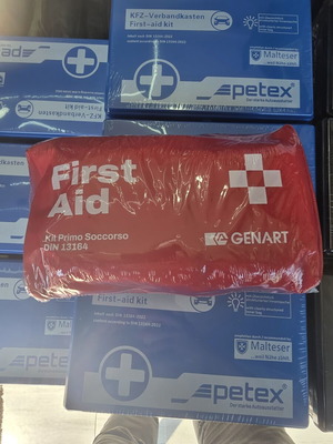 Car First Aid Kit new with hard plastic case and comprehensive contents