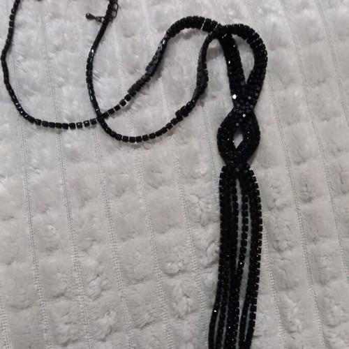 Long necklace with black beads My Own new