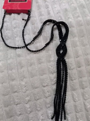 Long necklace with black beads My Own new