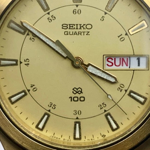 Seiko Quartz 100M 8123-7100 μεταχειρισμένο, επιχρυσωμένο 38mm