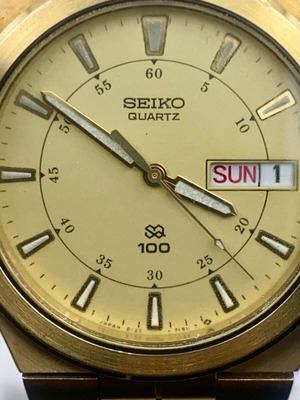 Seiko Quartz 100M 8123-7100 μεταχειρισμένο, επιχρυσωμένο 38mm