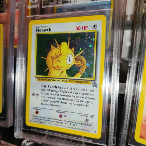 Meowth #8 Black Star Promo BGS 8 Pokemon card