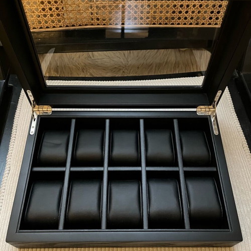Watch box display Trendhim like new, black wood veneer for 10 watches