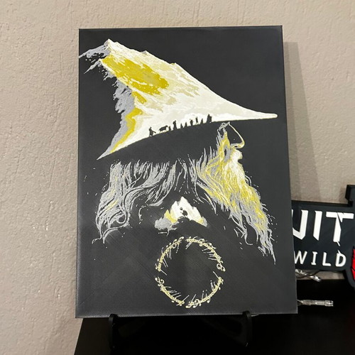 Embossed Lord of the Rings Gandalf and the Fellowship of the Ring image new