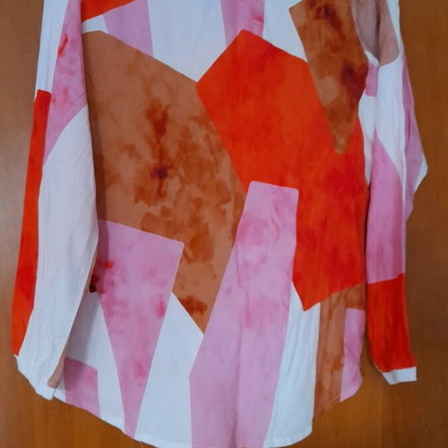 Key Largo long-sleeve blouse with Mao collar and neckline new