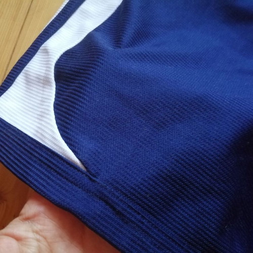 Adidas Climalite boys' sports shorts size M, dark blue and white