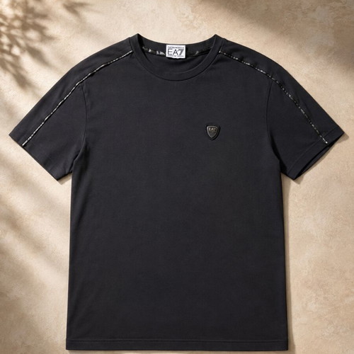 Emporio Armani EA7 T-shirt black, detailed shoulders