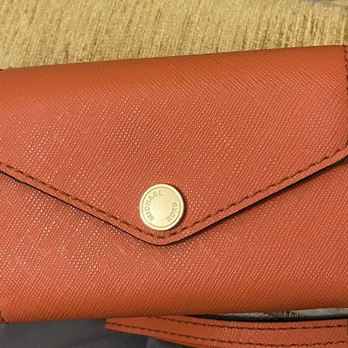 Michael Kors orange wallet for coins and cards, new