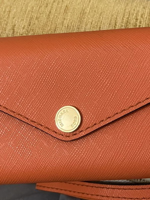 Michael Kors orange wallet new for coins and cards