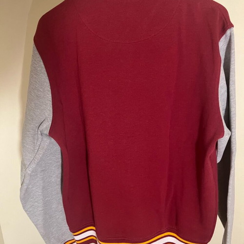 Overshirt jacket college NFL new, medium size, gray and red