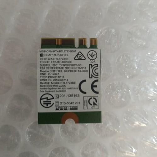 Lenovo FRU 04X6025 Realtek RTL8723BE M.2 NGFF wireless Wi-Fi and Bluetooth card