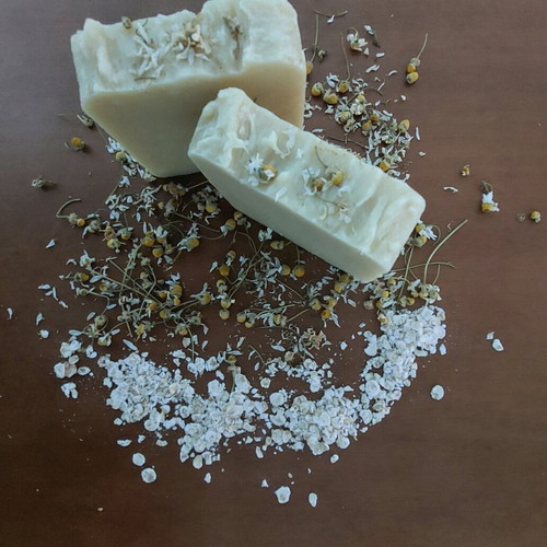 Handmade soap with chamomile and oats 110-120gr new