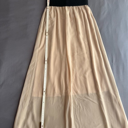 Vintage formal dress like new, one size, black and beige