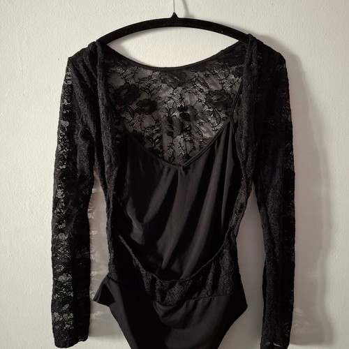 Black lace bodysuit used, size S/M