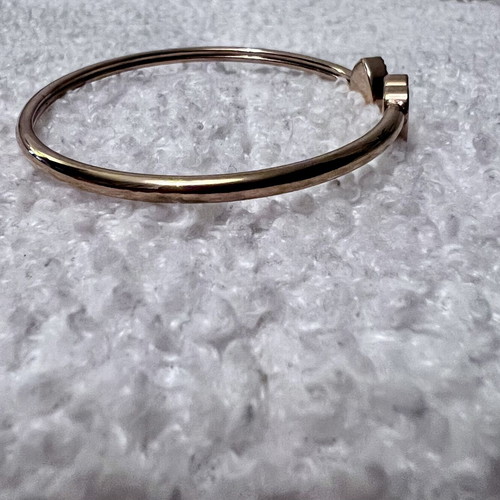 Guess Rose Gold Double Heart Bangle 316L Steel New with Certificate