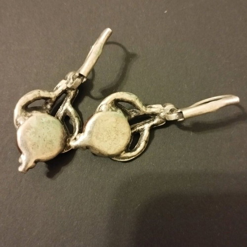 Vintage earrings like new with brown stone and rhinestones