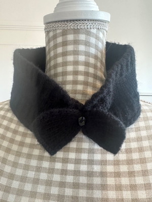 Wool women's black headband one size new