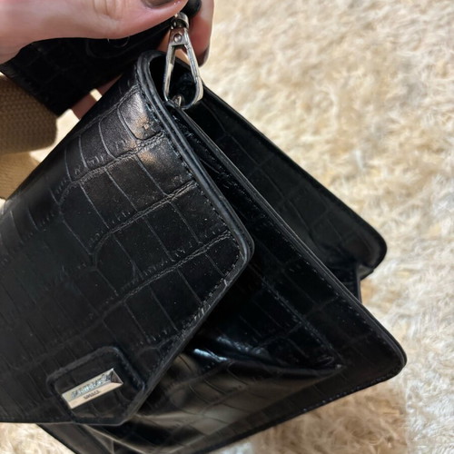 Crossbody bag unused, black and beige
