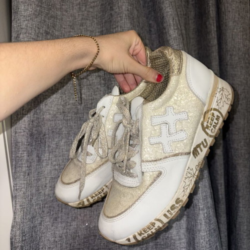 Rococo sneakers size 40 used, white beige