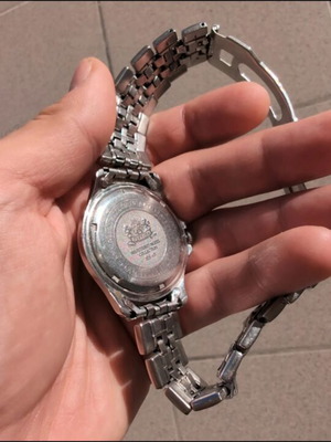 Festina vintage wristwatch with blue sunburst dial