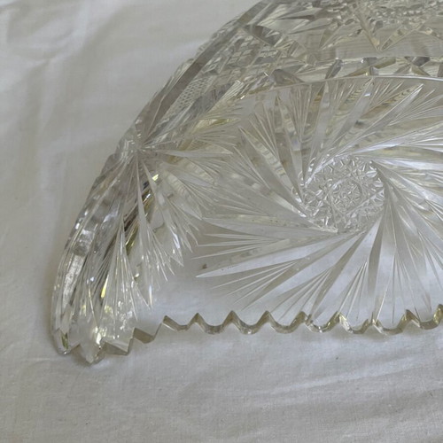 Planters used, antique, heavy crystal 36x21x10 cm