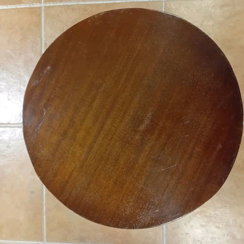 Wooden oval table used