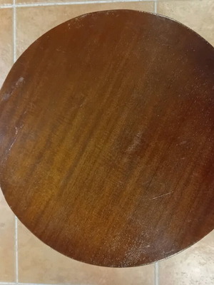 Wooden oval table used