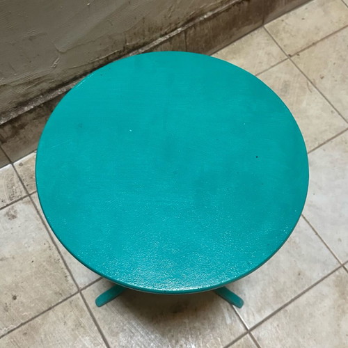 Vintage side table refurbished, classic style with retro influences
