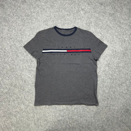 Tommy Hilfiger women's short-sleeve cotton t-shirt medium gray used