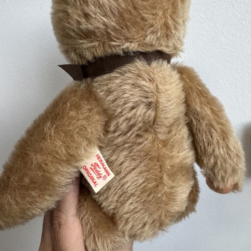 Vintage Hermann Teddy Bear used with mohair jointed body and chain