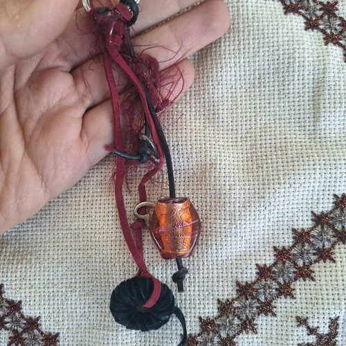 Handmade keychain made to order with cords and beads