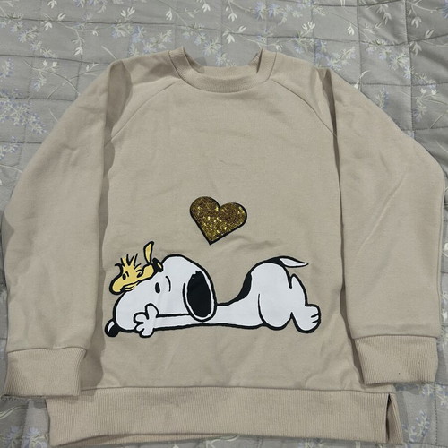 Alouette Girl's Sweatshirt 116 cm like new, beige