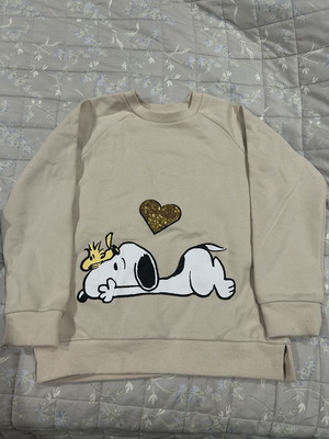 Alouette Girl's Sweatshirt 116 cm like new, beige