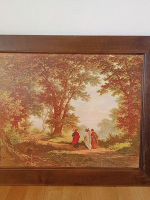 Vintage frame and antique painting used, 60 x 51 cm