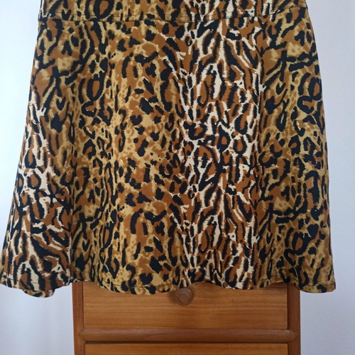 Animal print skirt new, viscose, size S-M