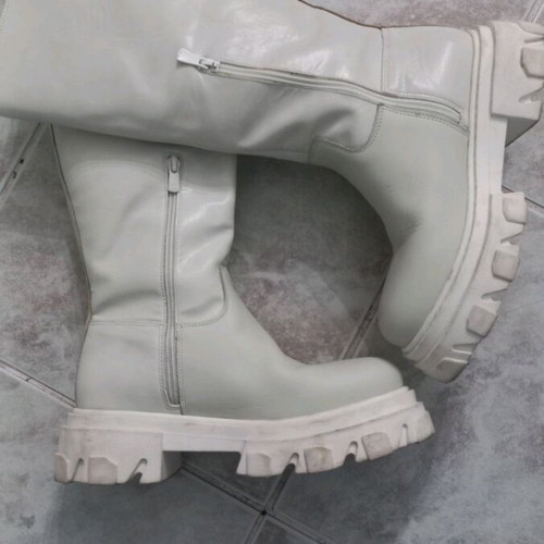 Women's boots used, white, size 37