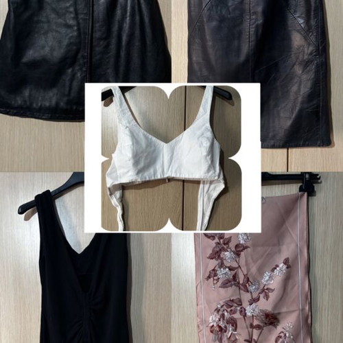 Set of 5 clothes like new with leather skirts and Zara